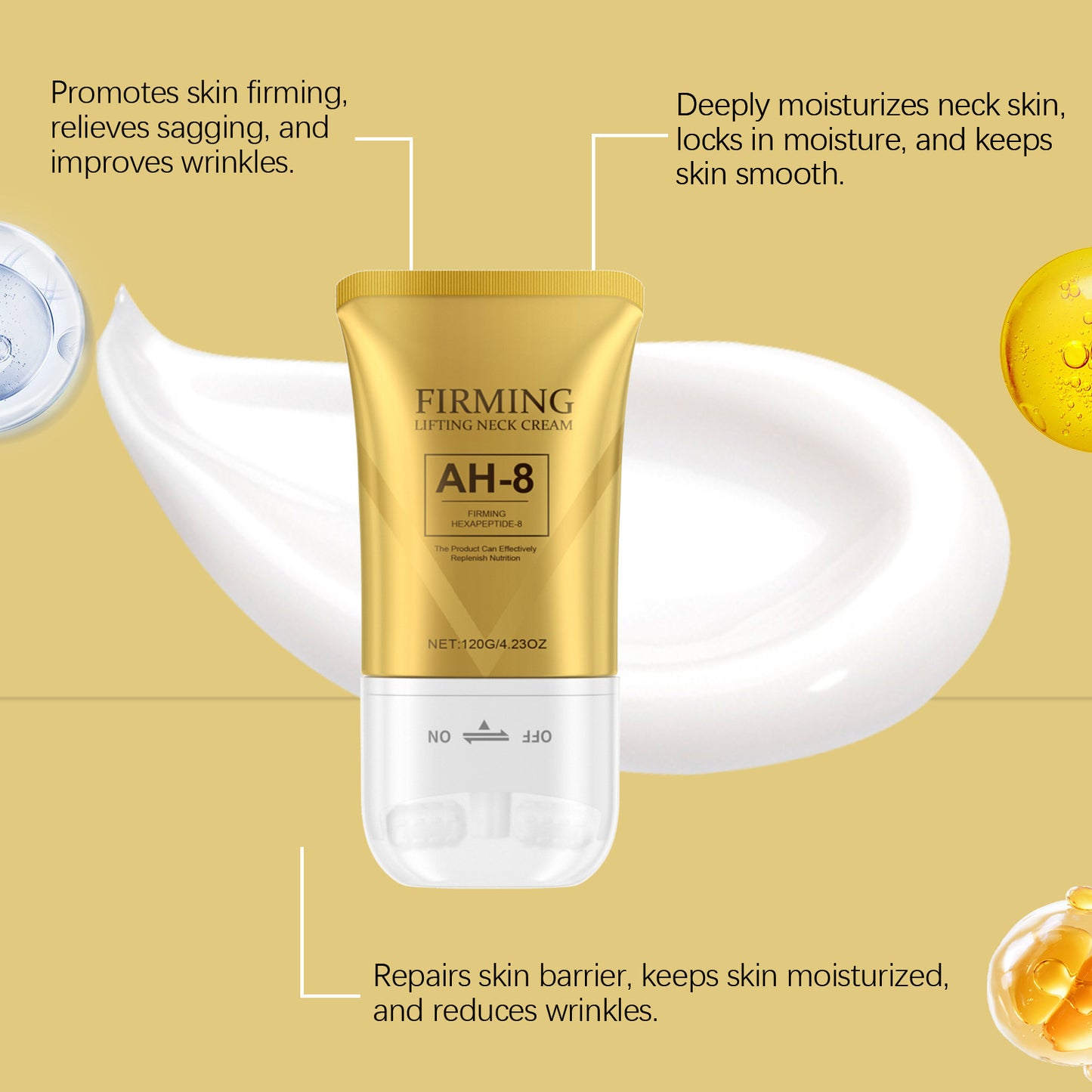 Neck Firming Cream Roller moisturizes and firms the neck (🔥effective after three treatments🔥)