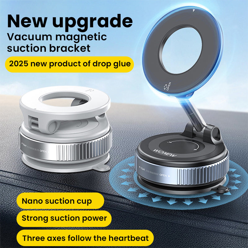 🔥360° adjustable vacuum magnetic phone holder📱Multi-function car phone holder anti-shake navigation magnetic vacuum suction cup holder universal rotating holder🔥