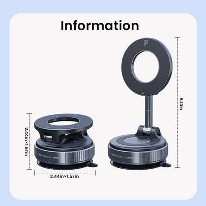 🔥360° adjustable vacuum magnetic phone holder📱Multi-function car phone holder anti-shake navigation magnetic vacuum suction cup holder universal rotating holder🔥