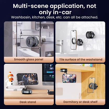 🔥360° adjustable vacuum magnetic phone holder📱Multi-function car phone holder anti-shake navigation magnetic vacuum suction cup holder universal rotating holder🔥