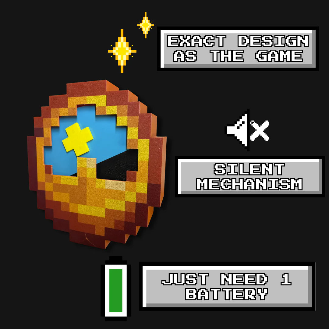 Pixel Clock 24 Hours🎮 | Retro Gaming Decor for Fans!