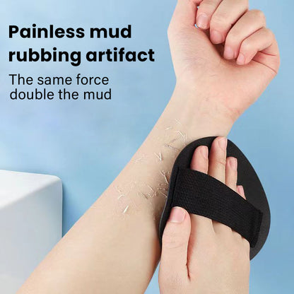 🔥 Black bath leather round cake bath towel bath artifact home dedicated mud rubbing painless Internet celebrity same style🔥