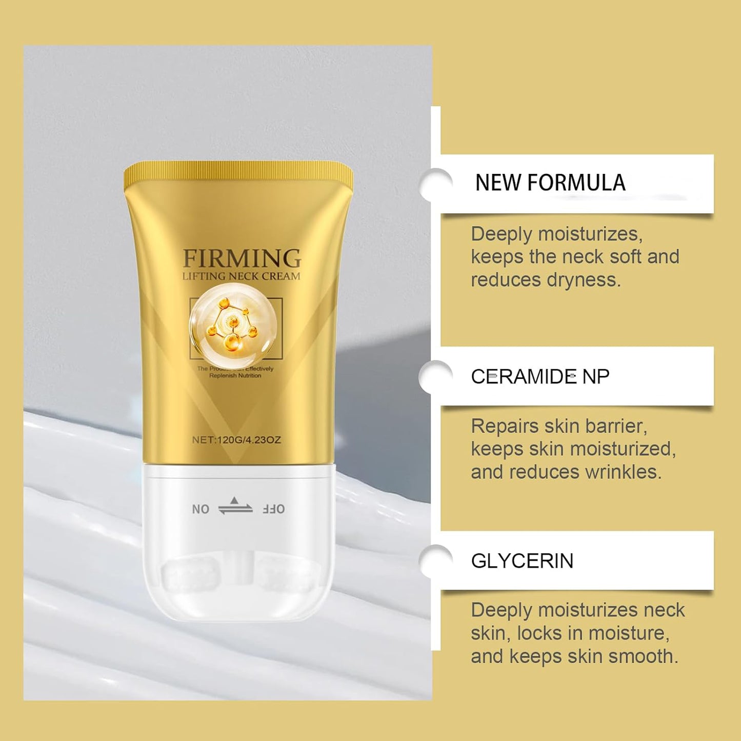 Neck Firming Cream Roller moisturizes and firms the neck (🔥effective after three treatments🔥)