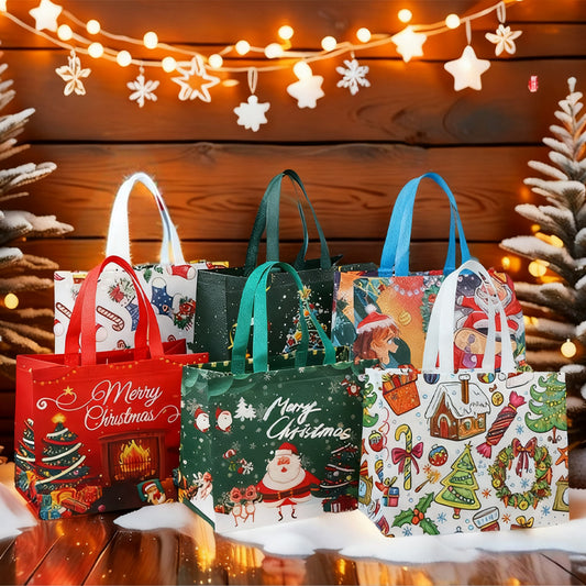 🔥[Best Gift For Kids] Halloween & Christmas Non-Woven Candy Tote Bag🔥