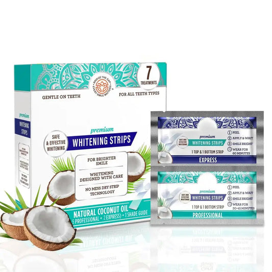 ✨Get sparkling white teeth with these teeth whitening strips💥(Five courses of treatment are effective)