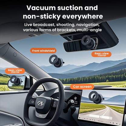 🔥360° adjustable vacuum magnetic phone holder📱Multi-function car phone holder anti-shake navigation magnetic vacuum suction cup holder universal rotating holder🔥