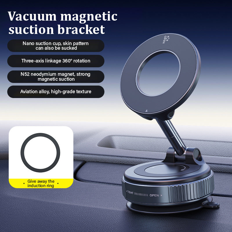 🔥360° adjustable vacuum magnetic phone holder📱Multi-function car phone holder anti-shake navigation magnetic vacuum suction cup holder universal rotating holder🔥
