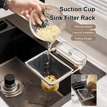 🔥Suction Cup Sink Filter Holder No more clogged sinks! With this suction cup sink filter holder, kitchen waste and leftovers can be caught in one place🔥