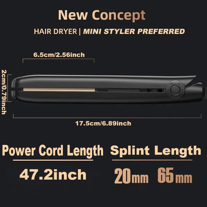 2-in-1 Mini Curler & Straightener-Tool for Home or Salon
