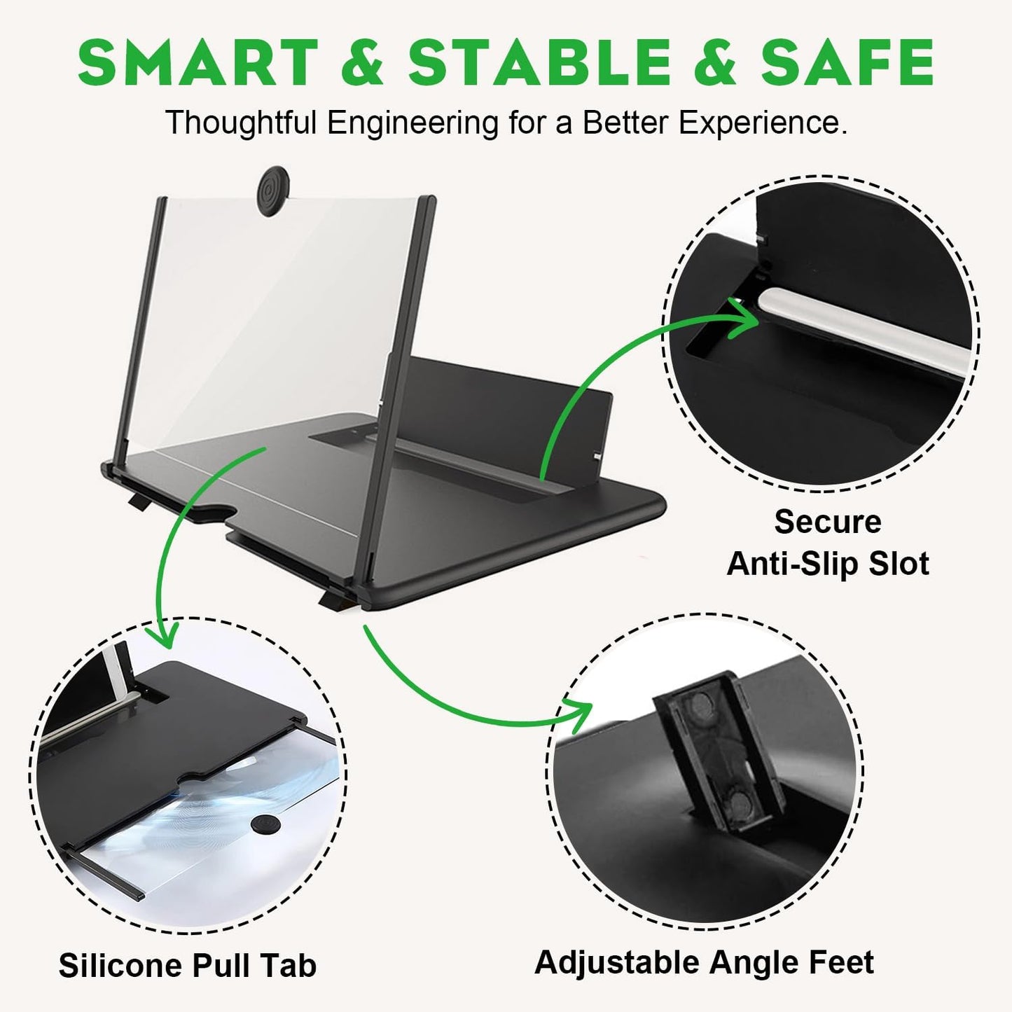 Phone Screen Magnifier 🔍 | 3D HD Amplifier for Seniors & Movie Lovers