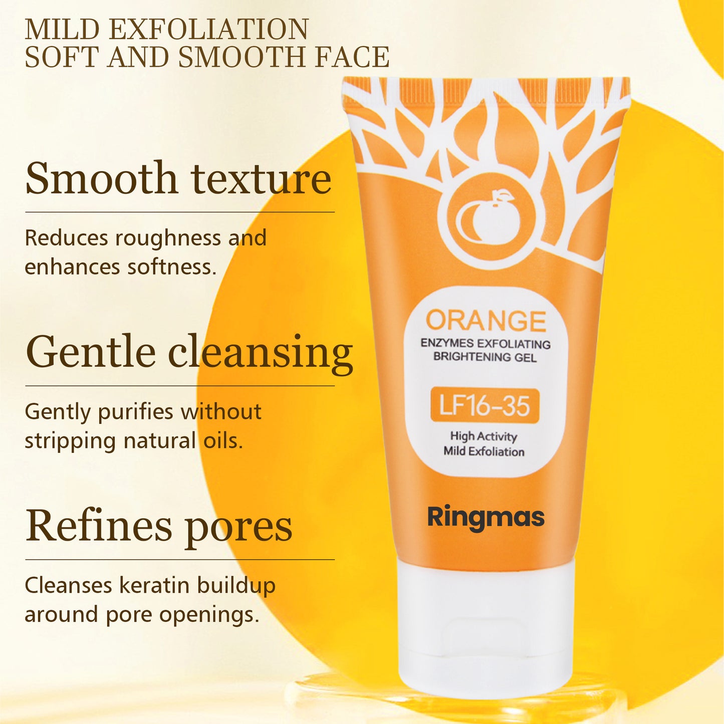 🔥Orange Enzyme Exfoliating Gel – The Gentle Miracle Your Skin Craves (See Results in Three Treatments)