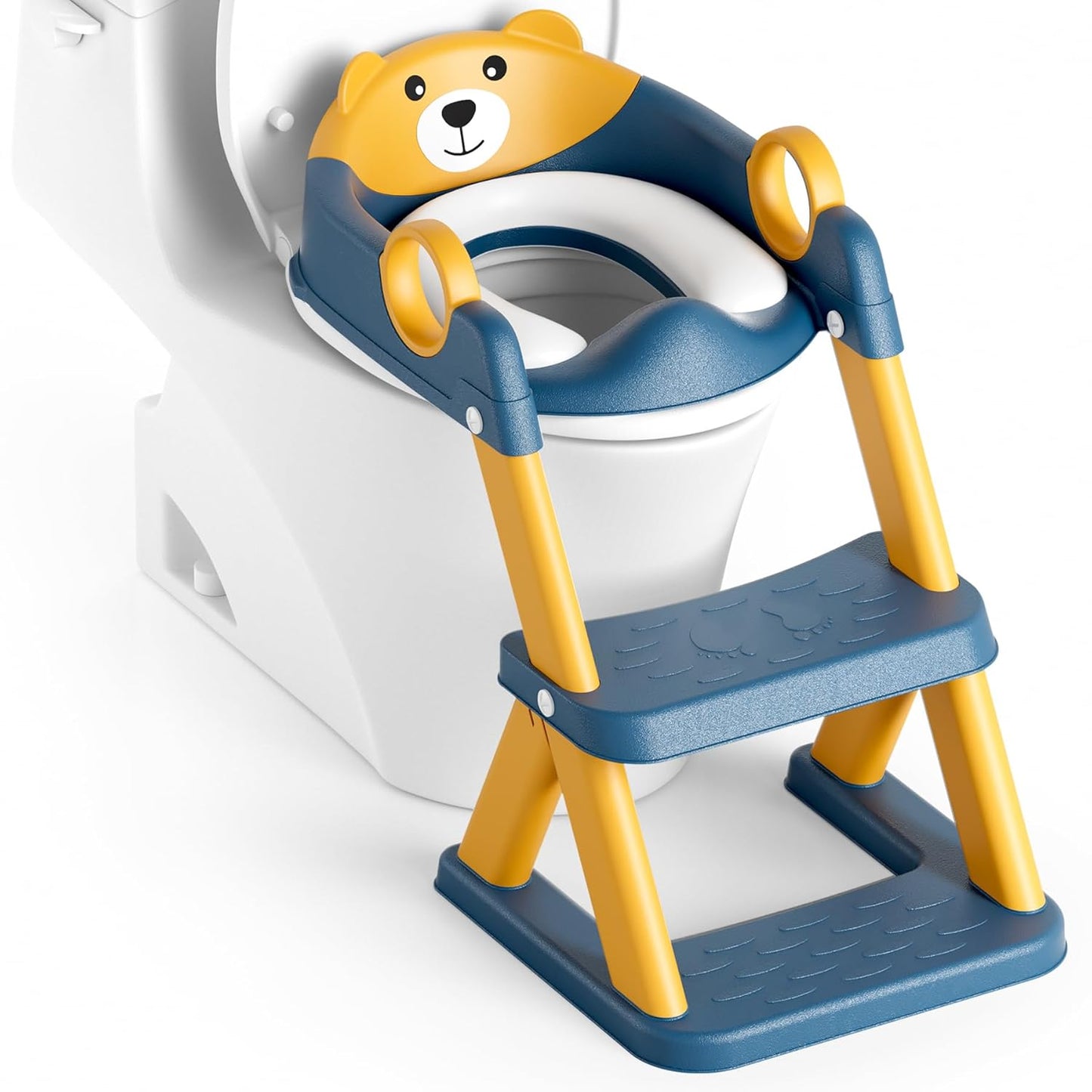 Potty Training Seat, Upgrade Toddler Toilet Seat for Kids Boys Girls, 2 in 1 Potty Training Toilet for Kids, Splash Guard Anti-Slip Pad Step Stool