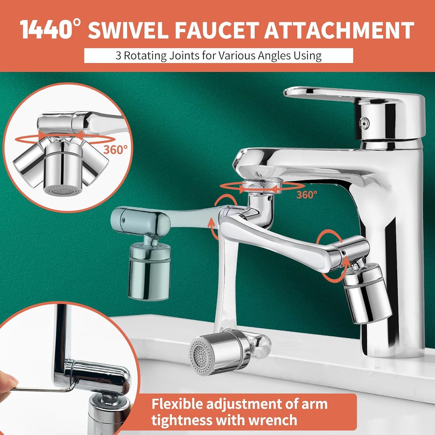 Limited Time Offer ⏰|1080° Swivel Faucet-Extender Sink-Aerator
