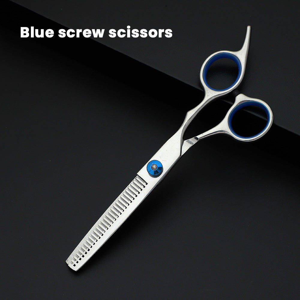 🔥Hairdressing tooth scissors flat scissors hair salon professional thinning scissors home portable bangs hairdressing tool flat tooth scissors set🔥