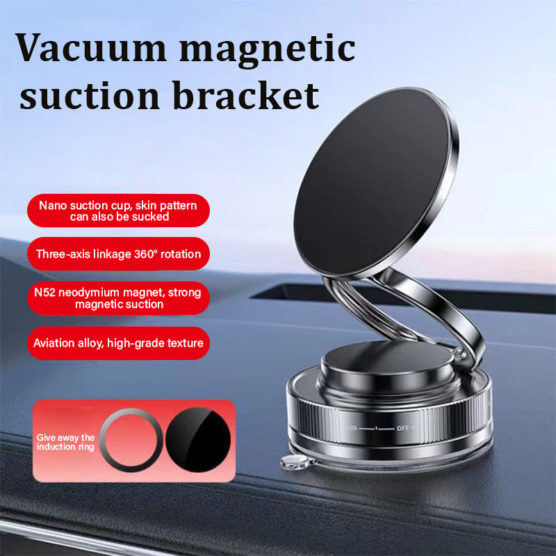 🔥360° adjustable vacuum magnetic phone holder📱Multi-function car phone holder anti-shake navigation magnetic vacuum suction cup holder universal rotating holder🔥