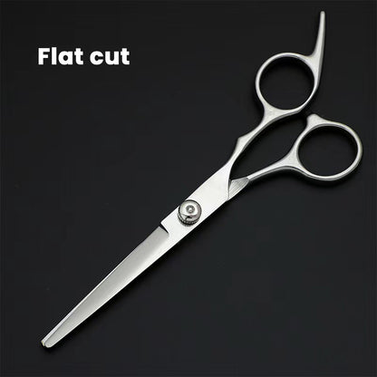 🔥Hairdressing tooth scissors flat scissors hair salon professional thinning scissors home portable bangs hairdressing tool flat tooth scissors set🔥
