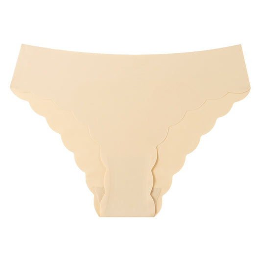 ✨Wave edge low waist breathable nylon briefs ice silk invisible women's seamless underwear✨