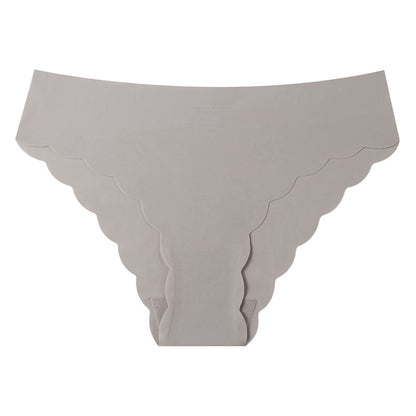 ✨Wave edge low waist breathable nylon briefs ice silk invisible women's seamless underwear✨