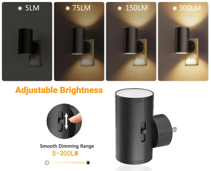 Sensor LED Night Light 🌙 | Auto-On & Dimmable—Hassle-Free Night Glow!