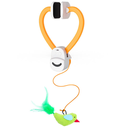 Interactive Cat Toys for Indoor Cats Automatic Electric Flying Bird Feather Stick Toy