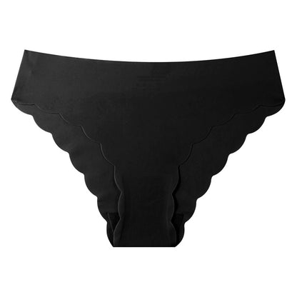 ✨Wave edge low waist breathable nylon briefs ice silk invisible women's seamless underwear✨