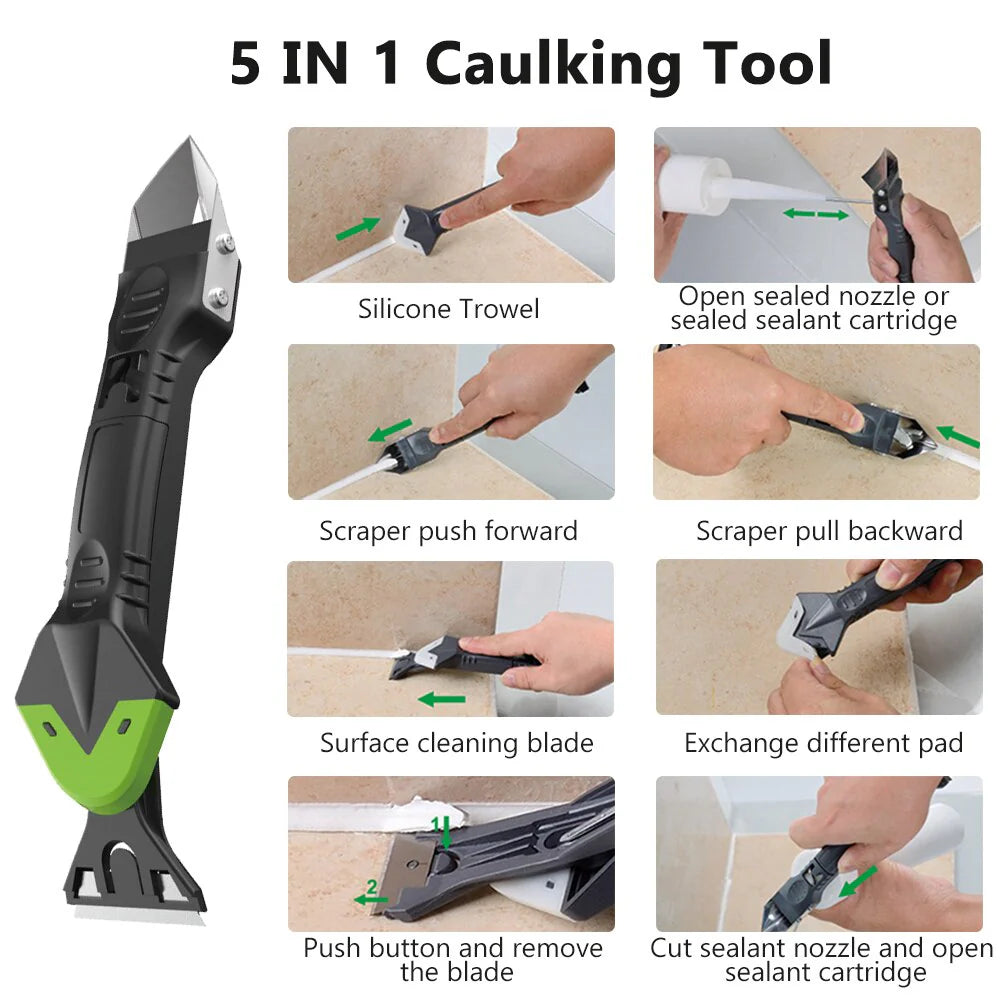 🔥 LIMITED DEAL! 🔥🛠️ 7-in-1  Silicone Spatula - Multi-Purpose Caulk Remover & Squeegee