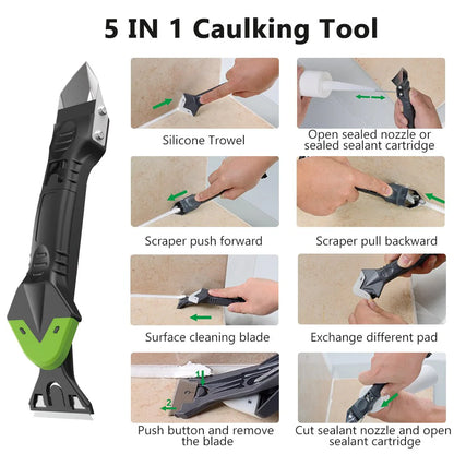 🔥 LIMITED DEAL! 🔥🛠️ 7-in-1  Silicone Spatula - Multi-Purpose Caulk Remover & Squeegee