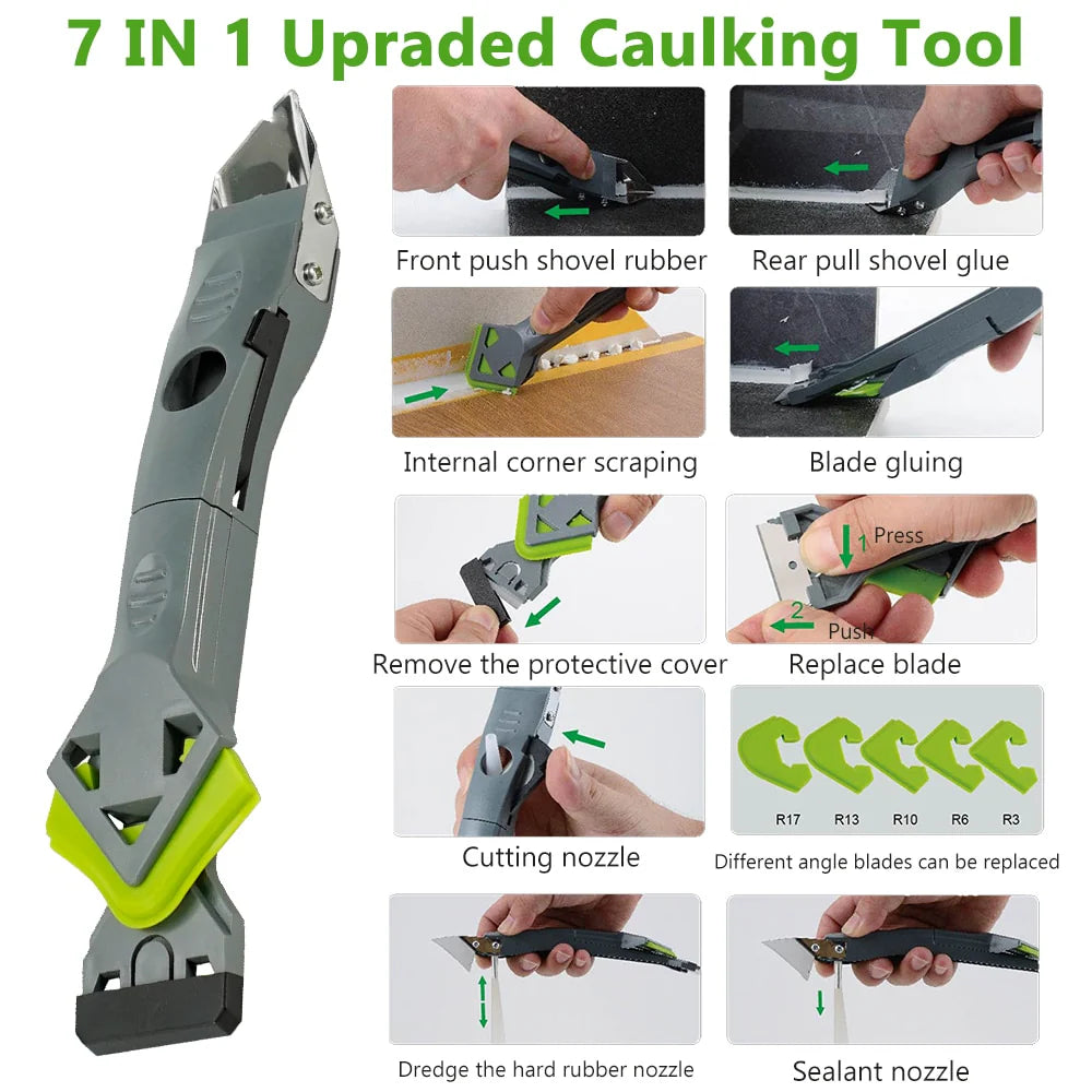 🔥 LIMITED DEAL! 🔥🛠️ 7-in-1  Silicone Spatula - Multi-Purpose Caulk Remover & Squeegee