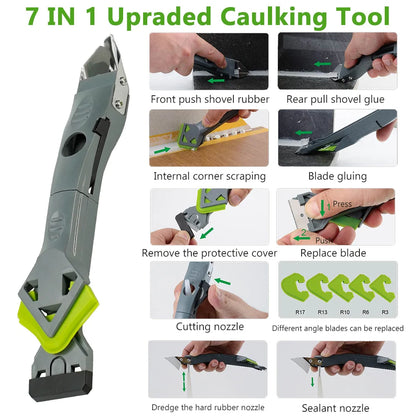 🔥 LIMITED DEAL! 🔥🛠️ 7-in-1  Silicone Spatula - Multi-Purpose Caulk Remover & Squeegee