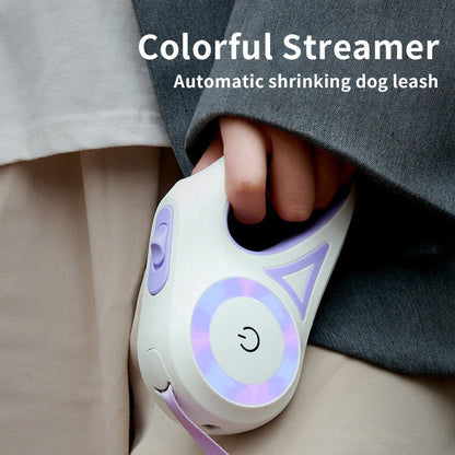 🐶Retractable Dog Leash with Collar & Spotlight – 🐕Automatic Pet Traction Rope for Small & Medium Dogs❤️🐾