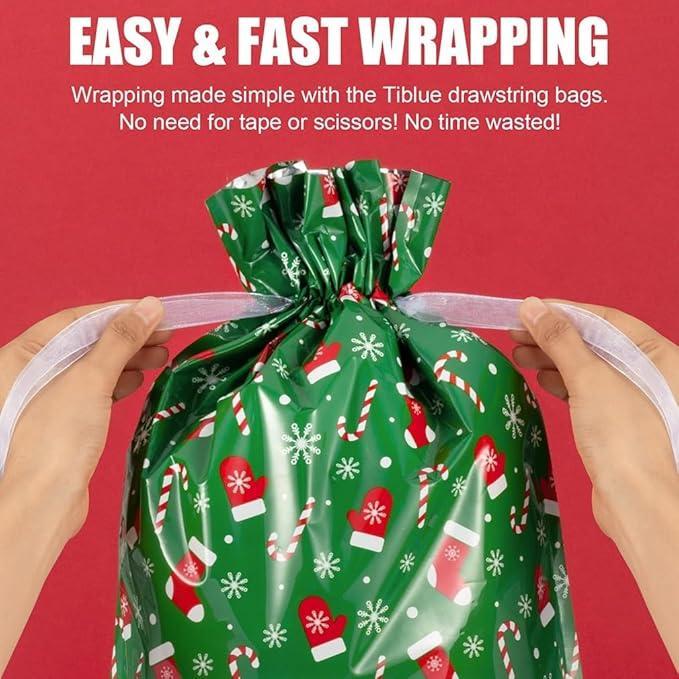 Holiday promotions！🎄mas Gift Bags Holiday 🎁Reusable Santa Gift Bag Assorted✨