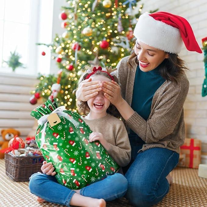 Holiday promotions！🎄mas Gift Bags Holiday 🎁Reusable Santa Gift Bag Assorted✨