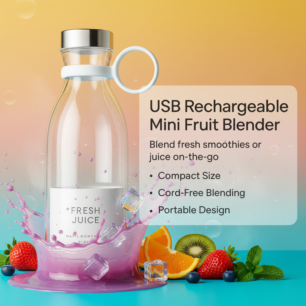 🌟 50% OFF FOR 3 DAYS ONLY! 🌟 | USB Rechargeable Mini Fruit Blender