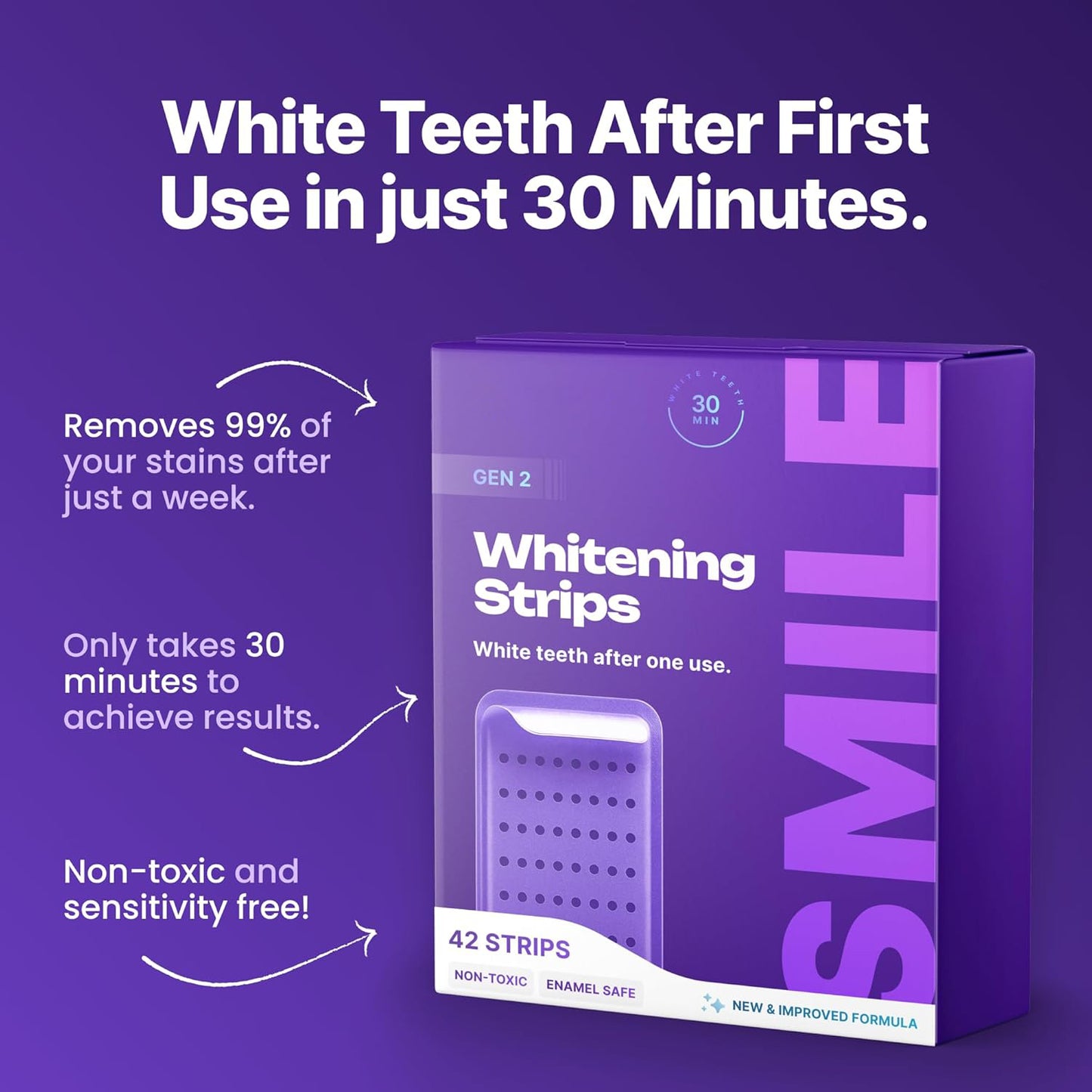 Teeth Whitening Strips 21 Treatments✨ - Safe for Enamel- Pack of 42