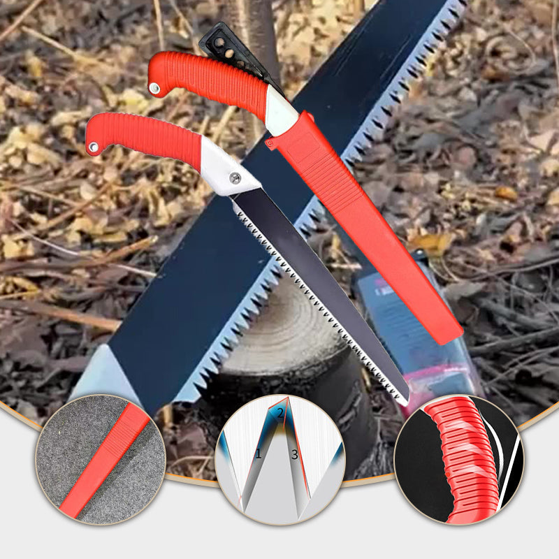 Lightweight and sharp universal pruning saw with sheath